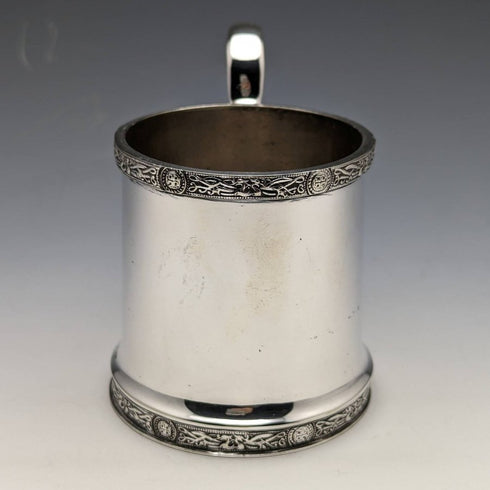 British vintage silver plated mug